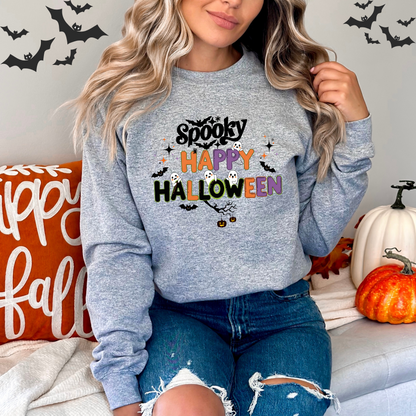 Cute Ghosts Spooky Happy Halloween Sweatshirt
