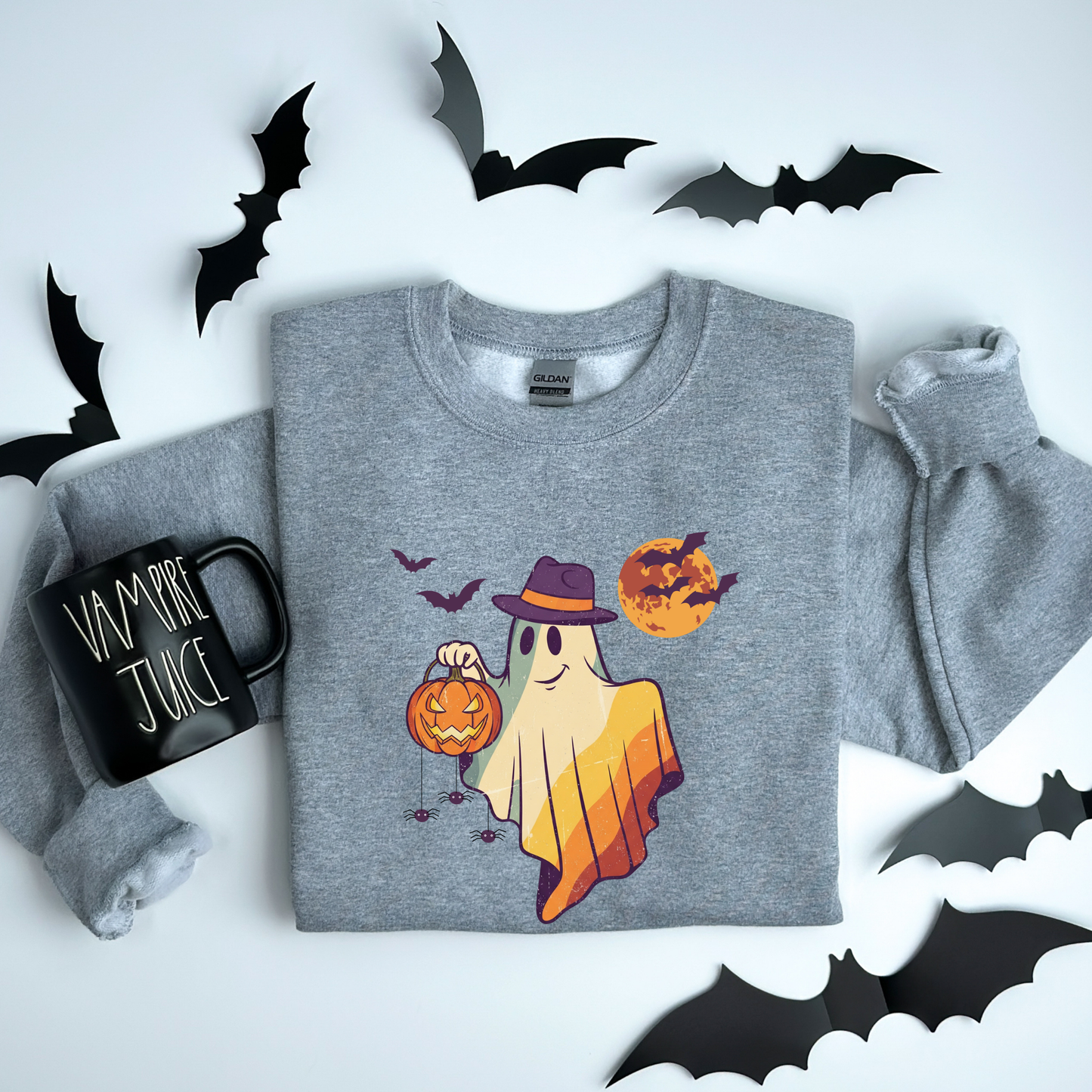 Moonlight Ghost Vintage Halloween T-Shirt
