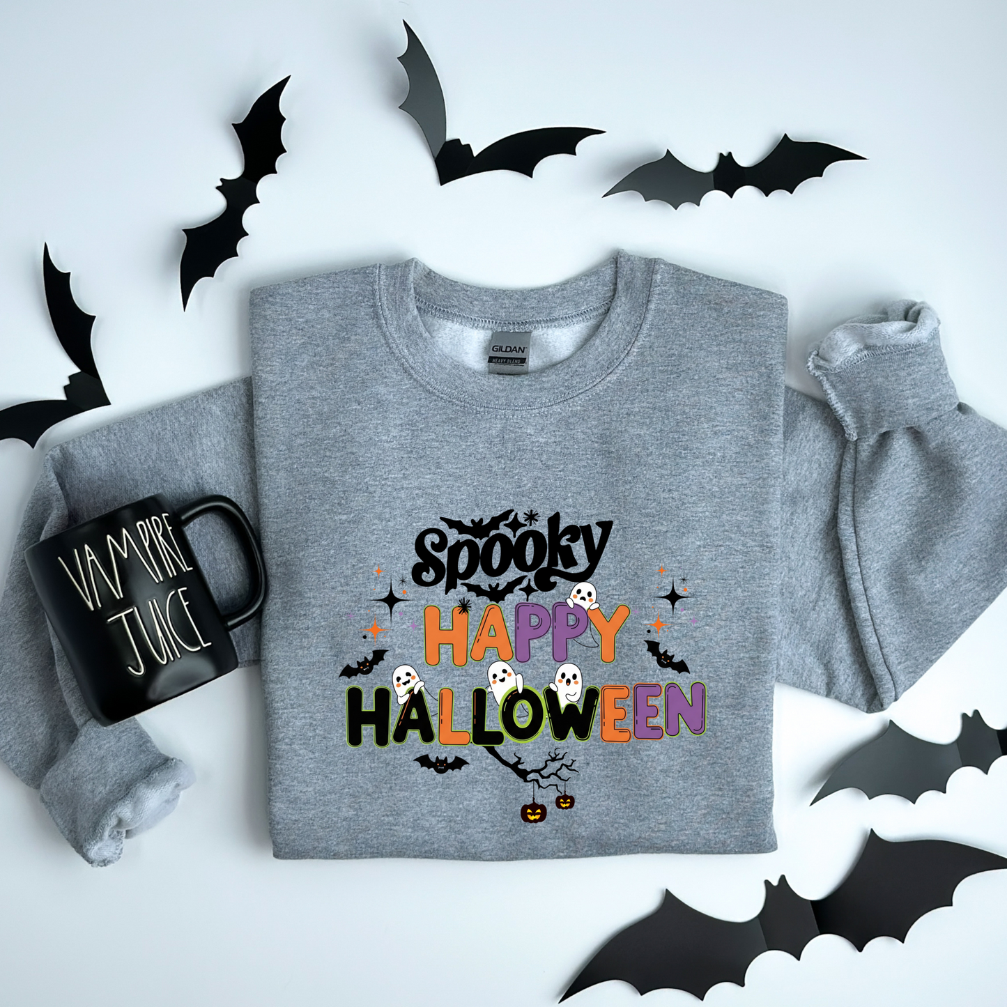 Cute Ghosts Spooky Happy Halloween Sweatshirt