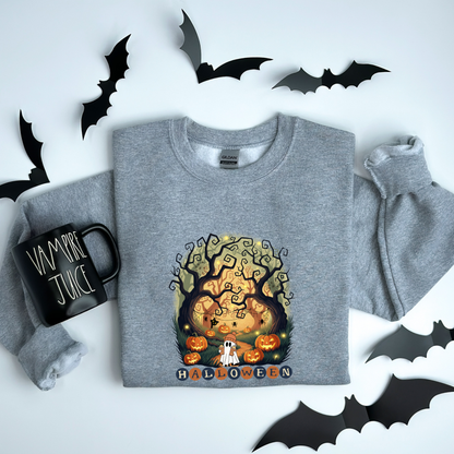 Retro Halloween Pumpkin Ghosts Sweatshirt