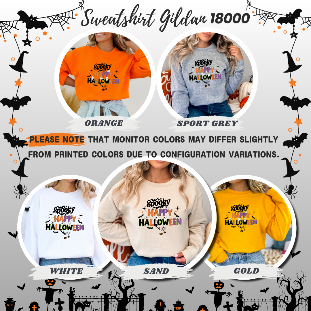 Cute Ghosts Spooky Happy Halloween Sweatshirt