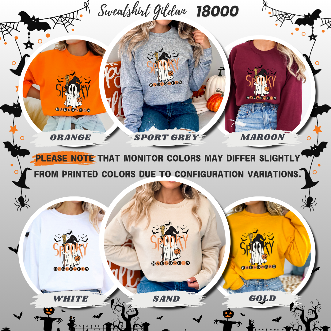 Cute Ghost Witch Halloween Magic Sweatshirt