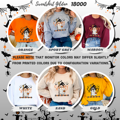 Cute Ghost Witch Halloween Magic Sweatshirt