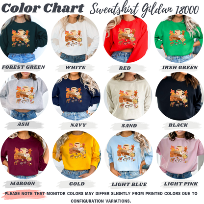 Cozy Autumn Reading Sweatshirt