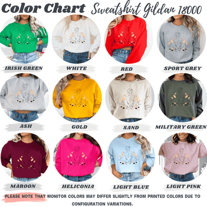 Boho Abstract Woman Line Art Sweatshirt