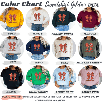 Holiday Lights Bow Sweatshirt
