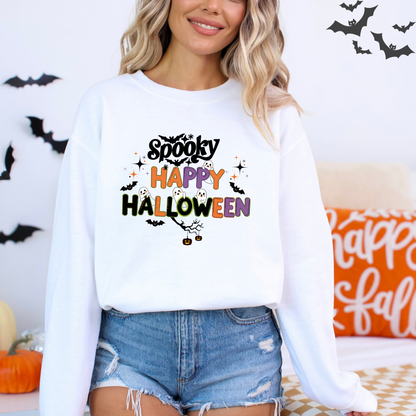 Cute Ghosts Spooky Happy Halloween Sweatshirt