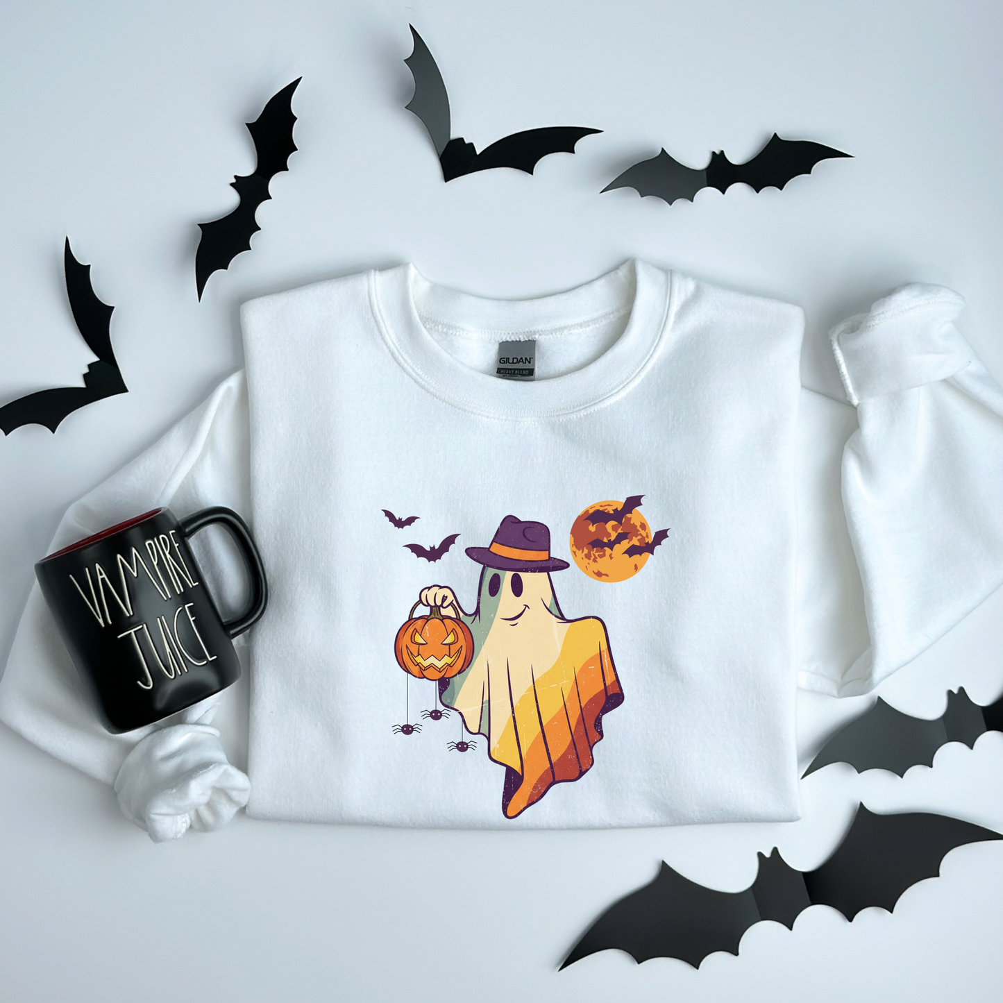 Moonlight Ghost Vintage Halloween T-Shirt