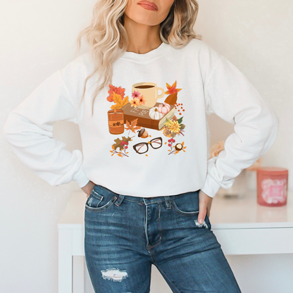 Cozy Autumn Reading Sweatshirt