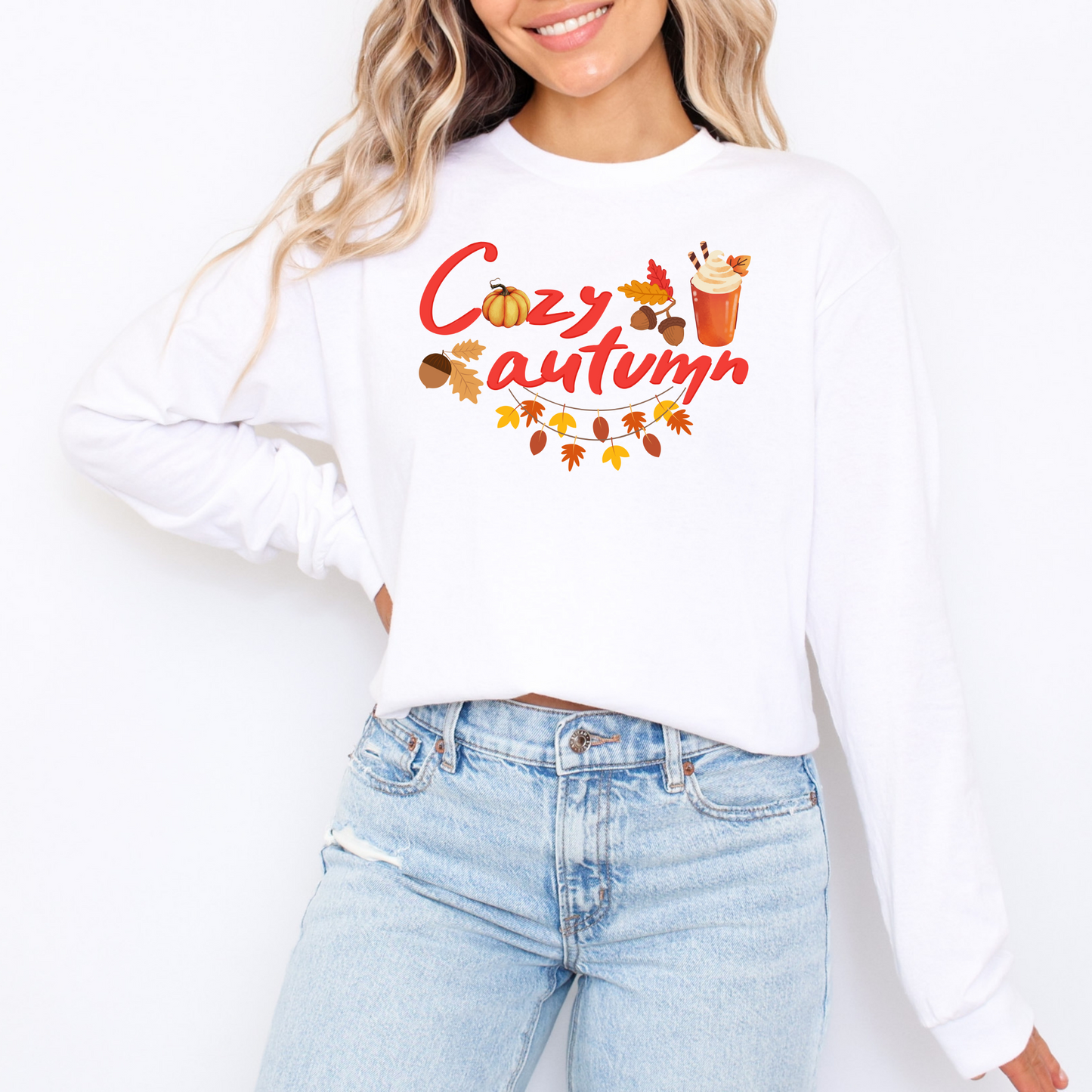 Aesthetic Acorn Cozy Autumn Long Sleeve Shirt