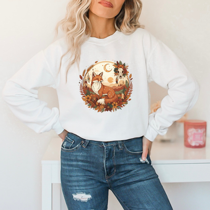 Woodland Spirit of the Harvest Fox & Skull Sweatshirt
